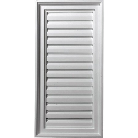 Ekena Millwork Vertical Urethane Gable Vent Louver, Non-Functional, 15"W x 26"H GVVE15X26D